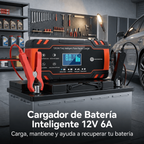 Cargador Inteligente de Batería 12V con Reparación por Pulso
